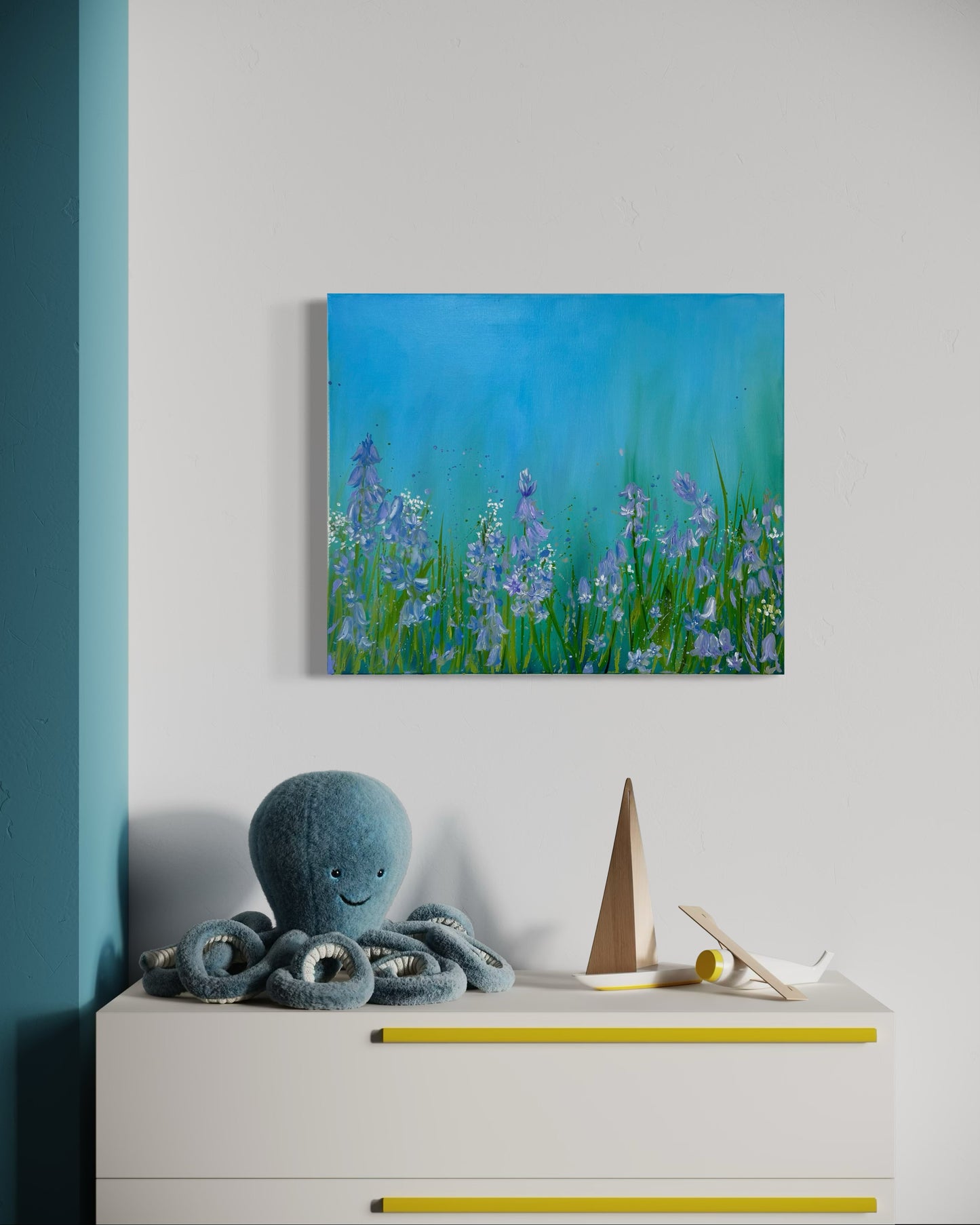 "Wild Blue Spring", Original Oil Painting. 20x24", oil on canvas.