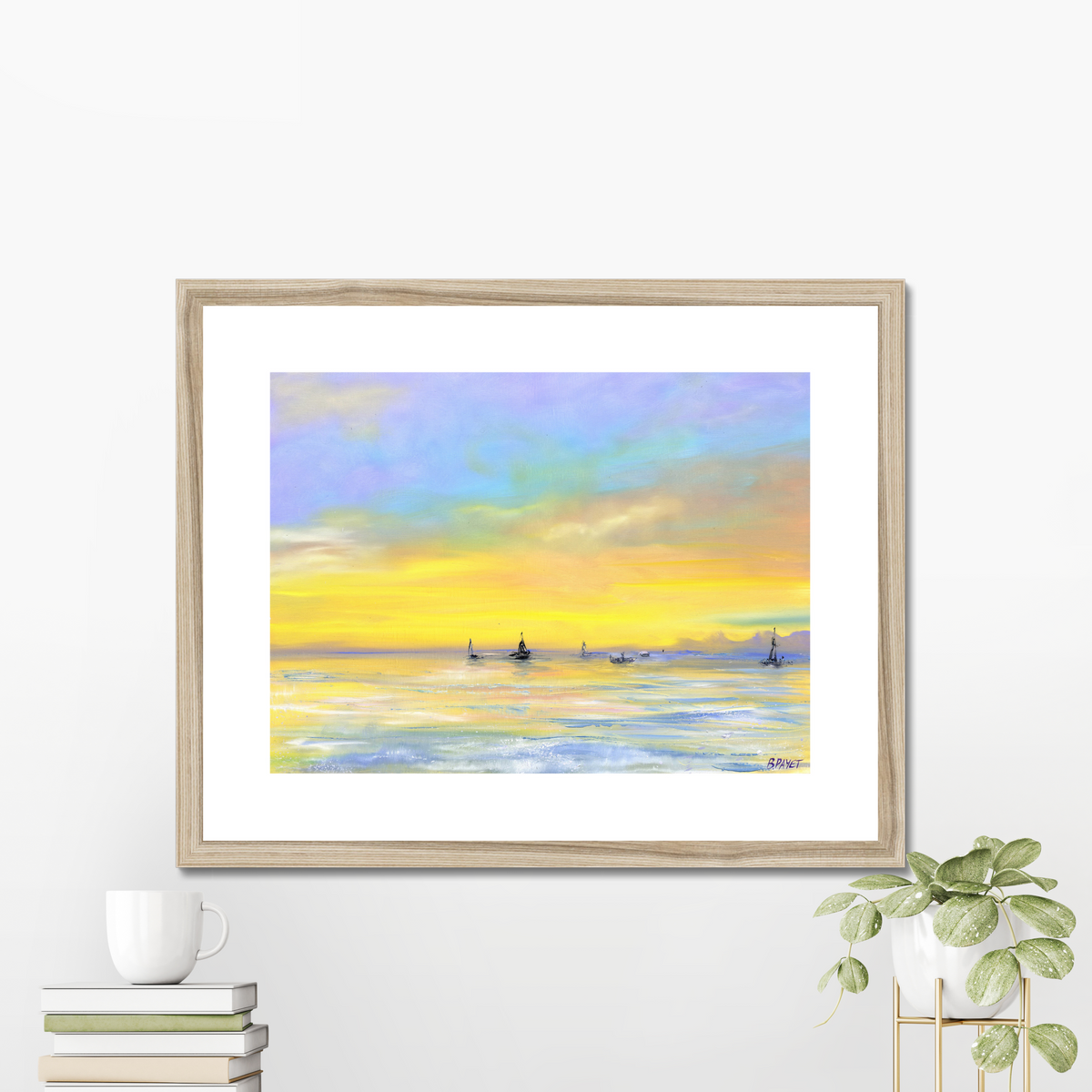 "Drifting into Dusk" 20x16" framed print with mount