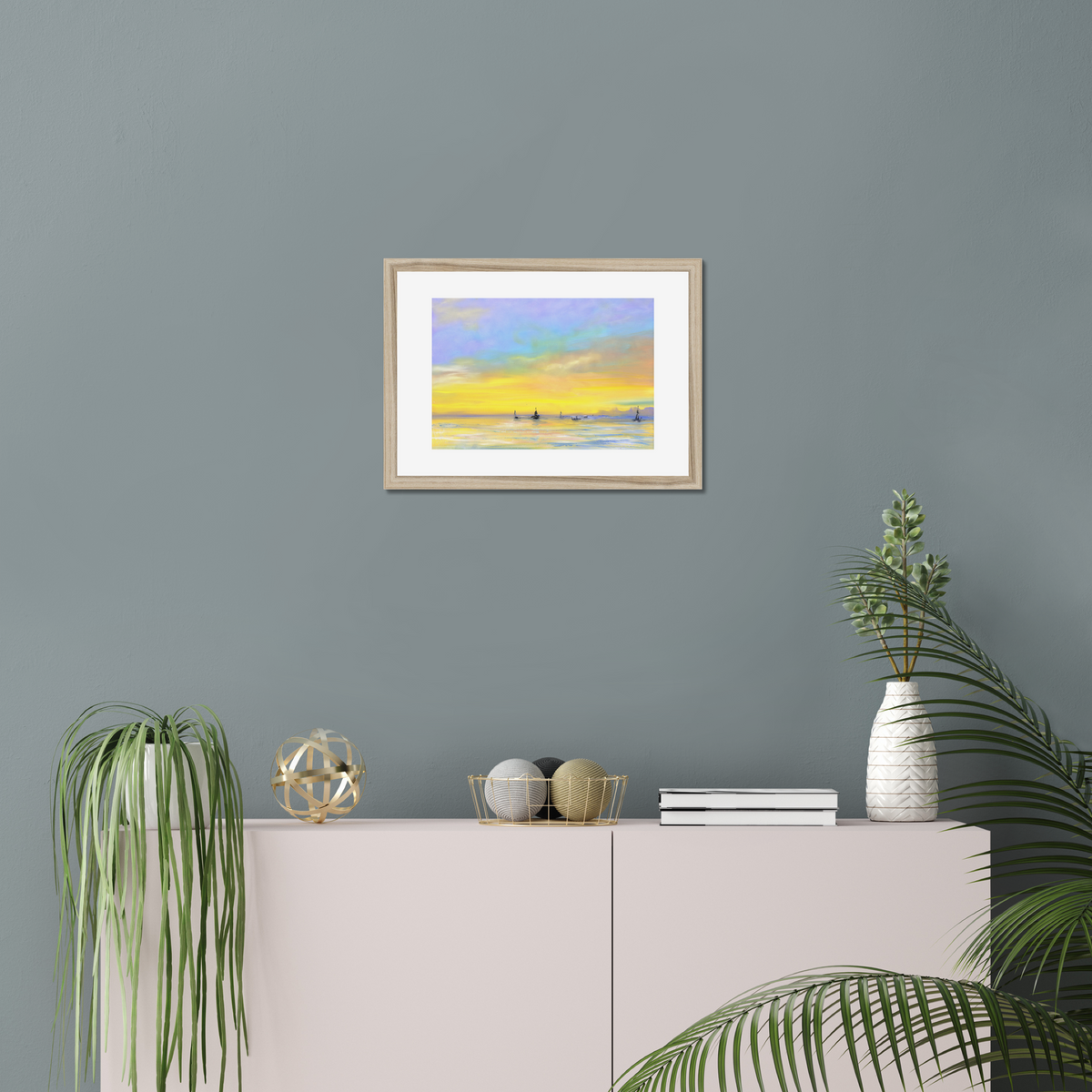 "Drifting into Dusk" 20x16" framed print with mount